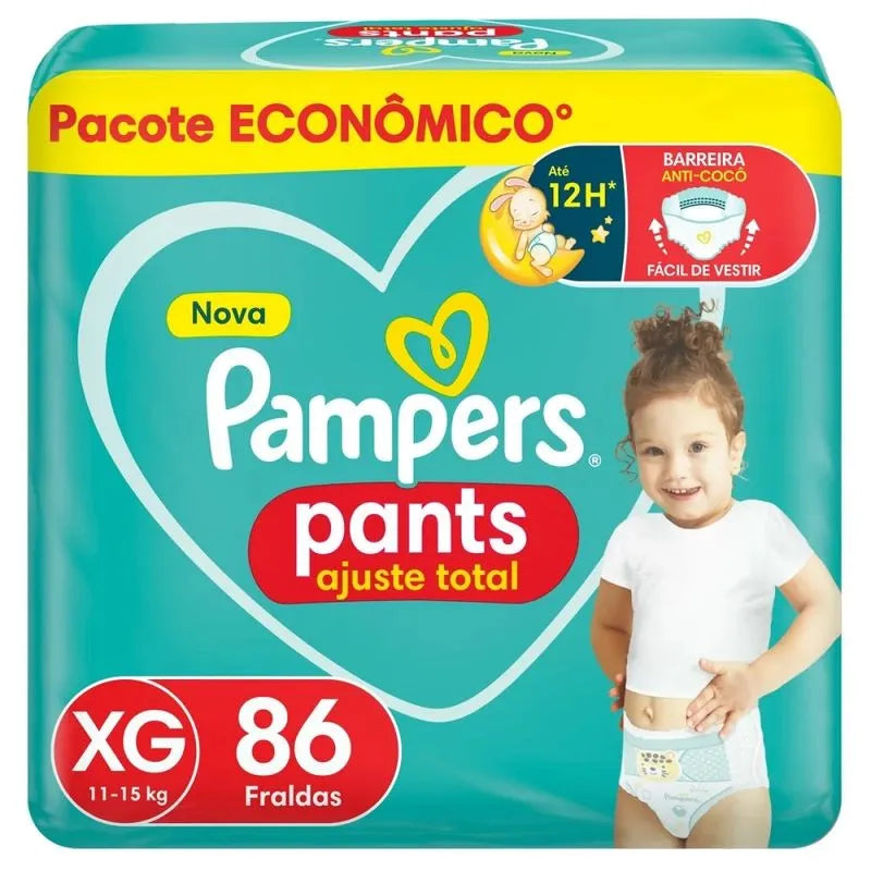 KIT 3 EM 1 - 3 und Fralda Pampers Pants Ajuste Total XG Max 86 Unidades